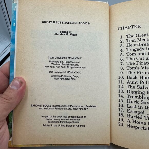 The Adventures Of Tom Sawyer Mark Twain Great Illustrated Classics Hardcover 198 - Picture 4 of 4